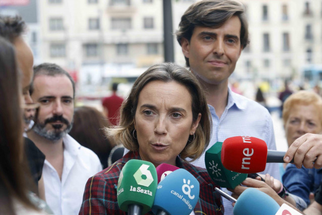 La vicesecretaria de Política Social del PP, Cuca Gamarra, y el vicesecretario de Comunicación del partido, Pablo Montesinos.