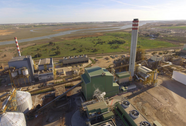 Complejo energético con biomasa de Ence en Huelva.