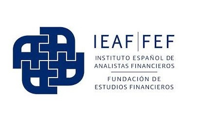 Logo del Instituto Español de Analistas Financieros y la Fundación de Estudios Financieros IEAF-FEF.