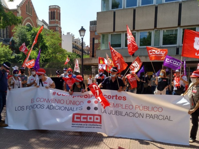 Concentración de CCOO frente a Función Pública