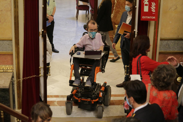 El portavoz de Unidas Podemos en el Congreso, Pablo Echenique