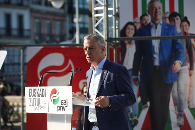 El Lehendakari, Iñigo Urkullu, en un acto electoral
