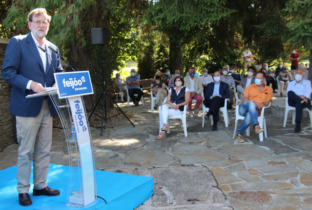Mariano Rajoy en un mitin en Lugo