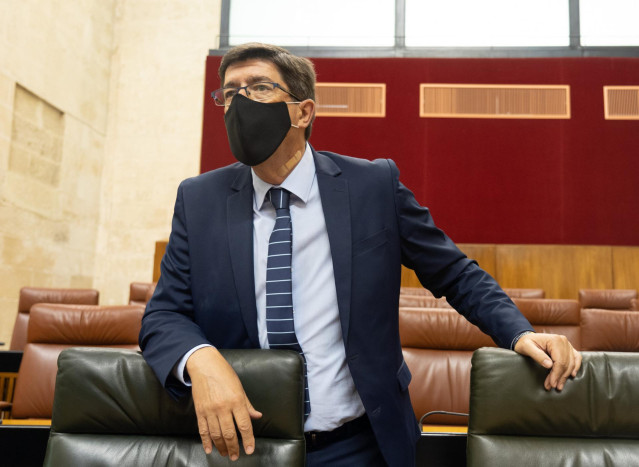 El vicepresidente de la Junta, Juan Marín, en una foto de archivo en el Parlamento