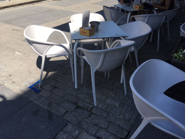 Foto de archivo de una terraza.