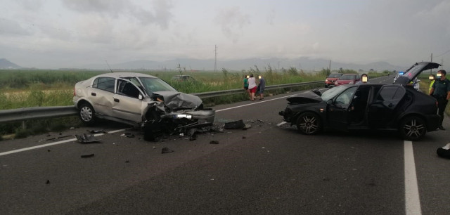 Accidente de tráfico en Sueca, en Valencia (Imagen de archivo)