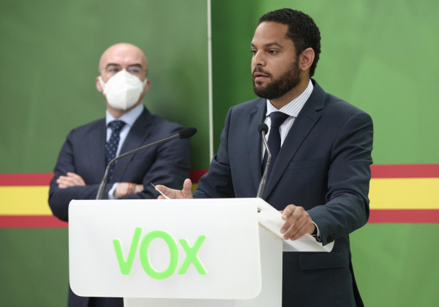 Los dirigentes de Vox Ignacio Garriga y Jorge Buxadé