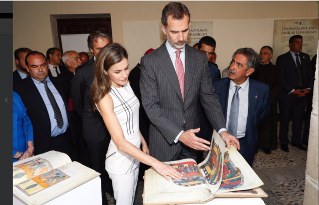 Imagen de una visita anterior de los Reyes a Santo Toribio de Liébana