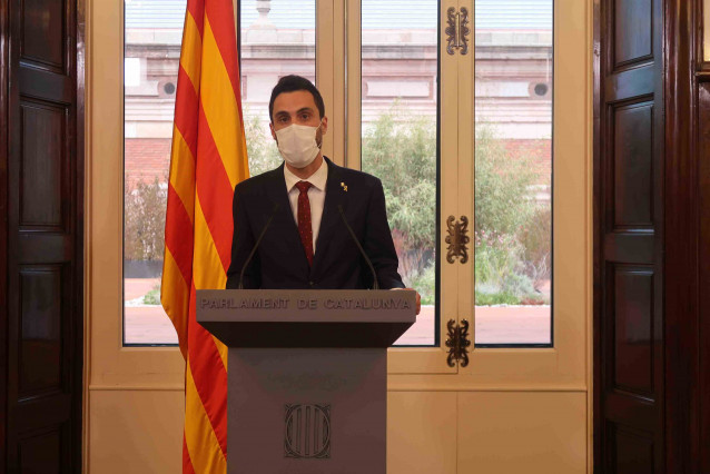 El presidente del Parlament, Roger Torrent
