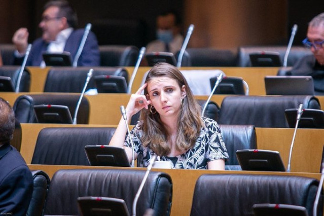 La diputada de Unidas Podemos Lucía Muñoz, en una imagen en una comisión del Congreso