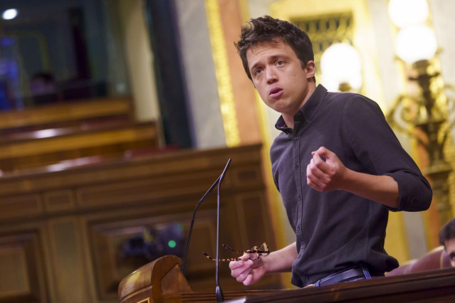 El líder de Más País, Íñigo Errejón, durante su intervención en la primera sesión plenaria en el Congreso de los Diputados tras el estado de alarma, en Madrid (España), a 23 de junio de 2020.