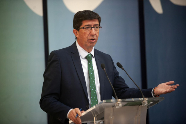 El vicepresidente de la Junta y consejero de Turismo, Regeneración, Justicia y Administración Local, Juan Marín