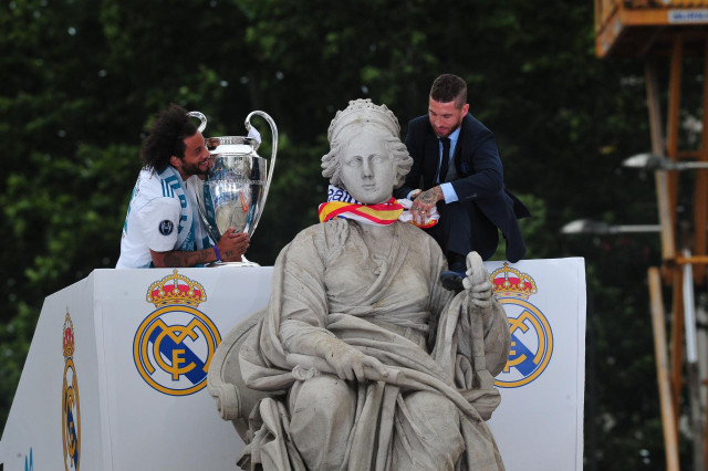 CELEBRACIÓN DE LA DECIMOTERCERA CHAMPIONS DEL REAL MADRID EN CIBELES