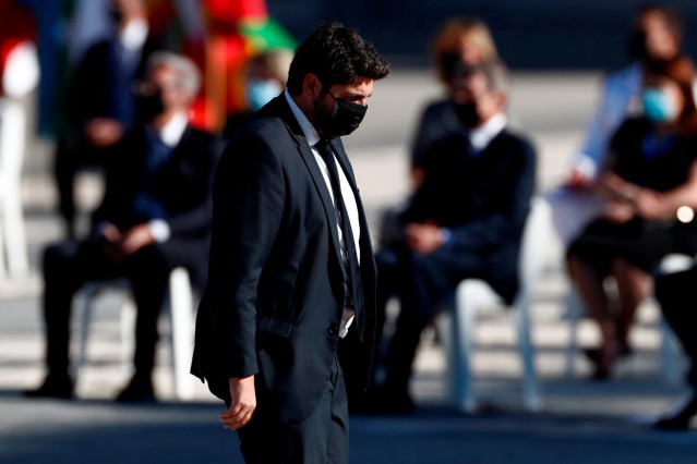 Imagen de López Miras, durante el acto de homenaje