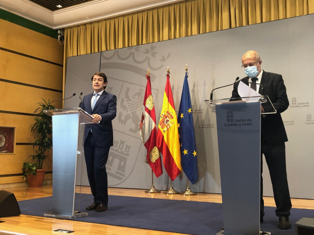 El presidente de la Junta, Alfonso Fernández Mañueco, y el vicepresidnete, Francisco Igea, evalúan el primer año de su pacto de gobierno