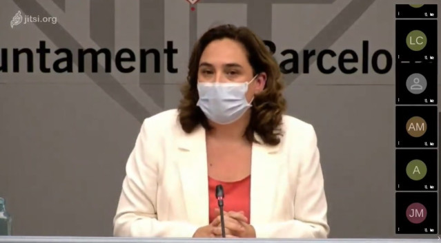 Rueda de prensa de la alcaldesa de Barcelona, Ada Colau.