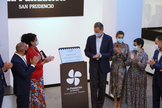 Los Reyes Don Felipe y Doña Letizia visitan la Fundación San Prudencio, en Vitoria-Gasteiz, Álava, Euskadi (España), a 17 de julio de 2020. La visita se incluye en la gira que los Reyes realizan a las Comunidades por la crisis del covid.