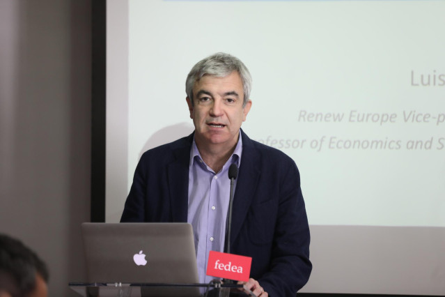 El líder de Ciudadanos en el Parlamento Europeo, Luis Garicano, en un acto organizado por Fedea en Madrid.