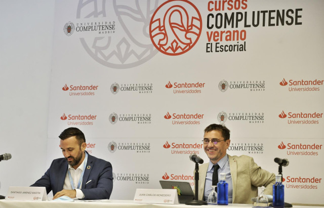 Santiago Jiménez Martín, director Adjunto Gabinete Vicepresidente Segundo, y Juan Carlos Monedero, director del Instituto 25M de Podemos