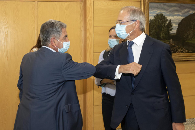 El presidente Miguel Ángel Revilla y el presidente de Viesgo Miguel Antoñanzas