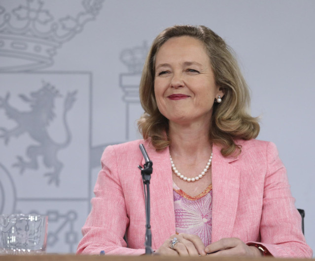 Rueda de prensa tras el Consejo de Ministros de la ministra de Economía, Nadia Calviño