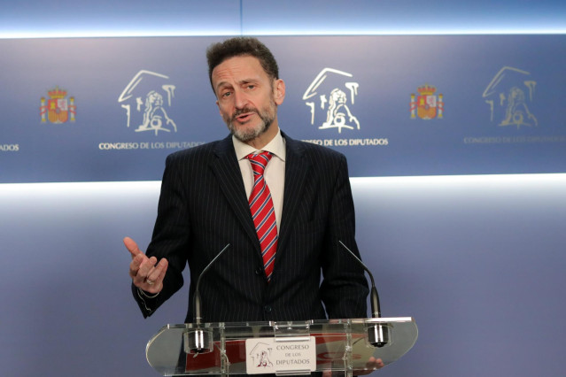 El portavoz adjunto de Ciudadanos en el Congreso, Edmundo Bal, en rueda de prensa en la Cámara Baja.