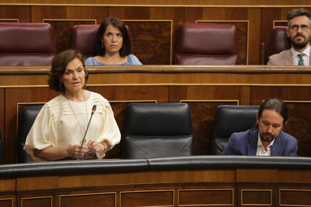 La vicepresidenta primera del Gobierno, Carmen Calvo.