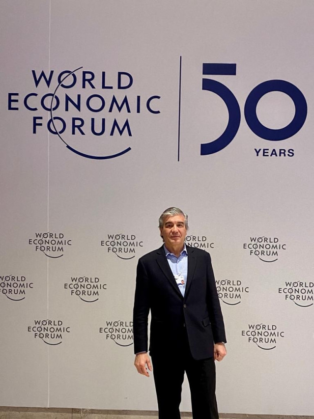 El presidente de Naturgy, Francisco Reynés, en Davos