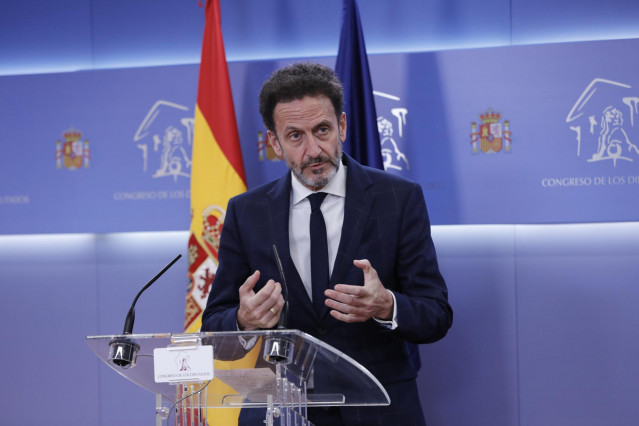 El portavoz adjunto de Ciudadanos en el Congreso de los Diputados, Edmundo Bal, en rueda de prensa en la Cámara Baja.