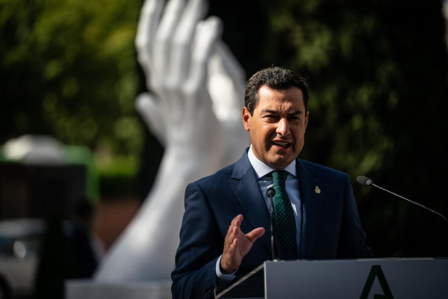 El presidente de la Junta de Andalucía, Juanma Moreno