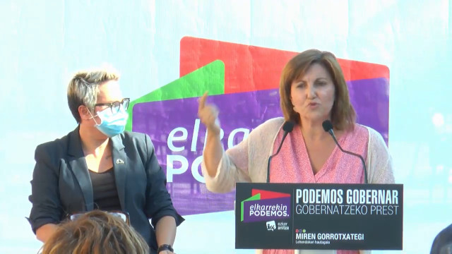 La coordinadora general de Podemos Euskadi, Pilar Garrido.