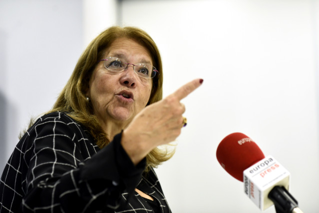 La candidata número 5 del PP al Congreso de los Diputados por Madrid, Elvira Rodríguez, durante una entrevista para Europa Press.