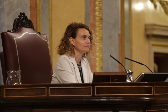 La presidenta del Congreso de los Diputados, Meritxell Batet, durante la primera sesión de control al Gobierno en el Congreso de los Diputados tras el estado de alarma, en Madrid (España), a 24 de junio de 2020. El Congreso da esta semana un paso más haci