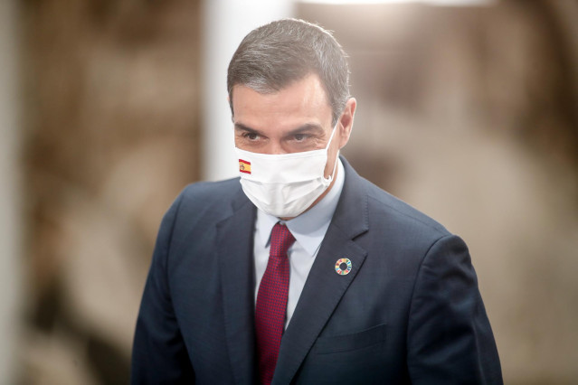 El presidente del Gobierno, Pedro Sánchez, preside la presentación del Plan de Modernización de la Formación Profesional, en Moncloa, Madrid (España), a 22 de julio de 2020.
