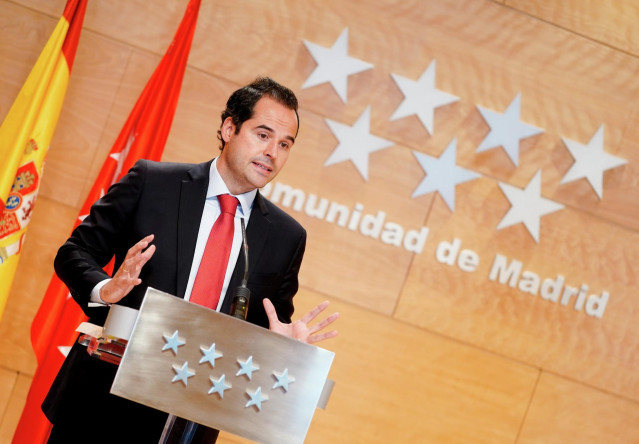Foto recurso del vicepresidente de la Comunidad de Madrid, Ignacio Aguado, en rueda de prensa posterior al Consejo de Gobierno.