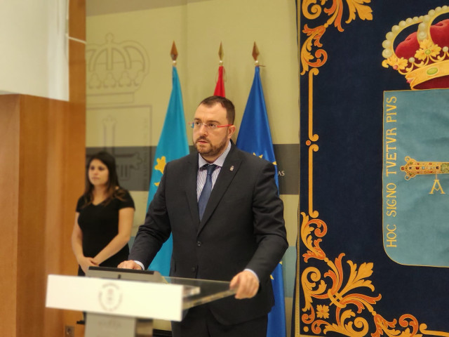 El presidente del Principado, Adrián Barbón