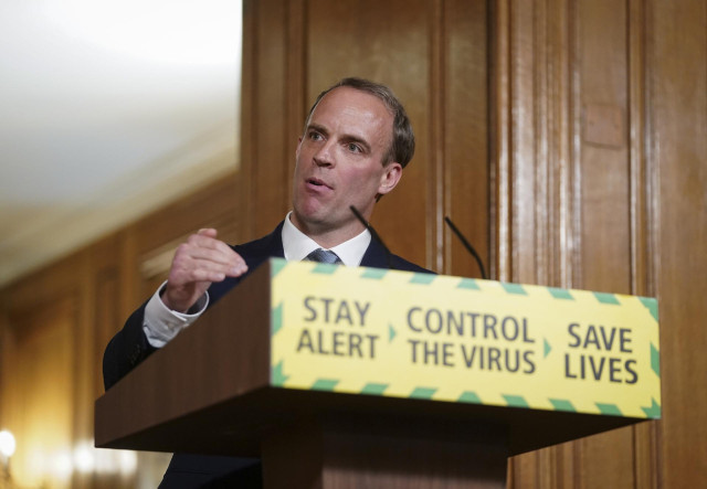 El ministro de Exteriores británico, Dominic Raab
