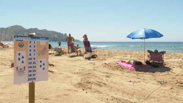 Imagen de una playa de Benidorm (Alicante)