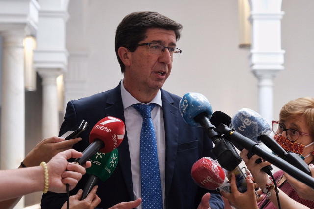 El vicepresidente de la Junta y consejero de Turismo, Juan Marín, en una imagen de archivo.