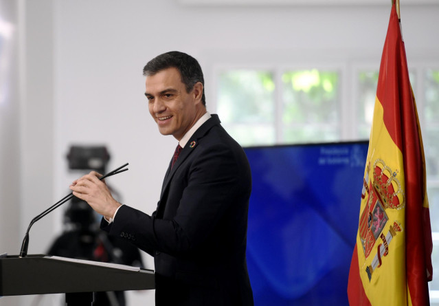 El presidente del Gobierno, Pedro Sánchez, durante la reciente presentación de la agenda 'España Digital 2025’ en Moncloa