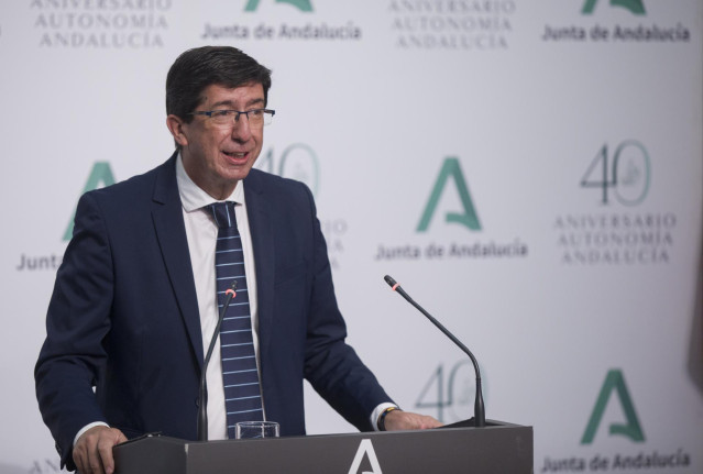 El vicepresidente de la Junta de Andalucía y consejero de Turismo, Regeneración, Justicia y Administración Local, Juan Marín