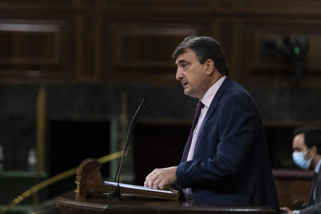 El portavoz del PNV en el Congreso de los Diputados, Aitor Esteban, interviene en el Congreso