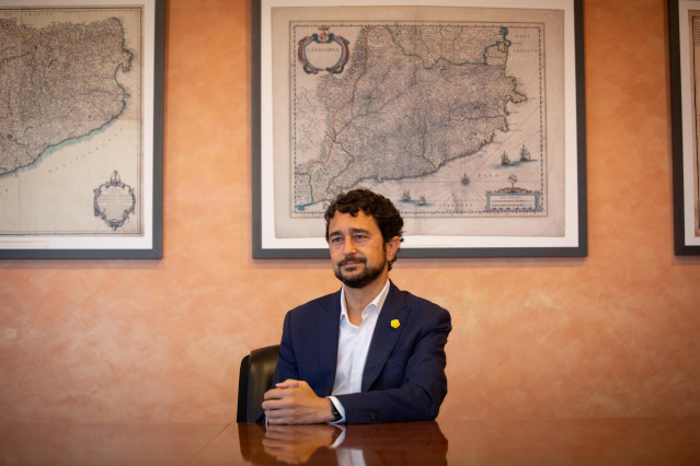 El conseller de Territorio y Sostenibilidad de la Generalitat, Damià Calvet, en una entrevista de Europa Press.