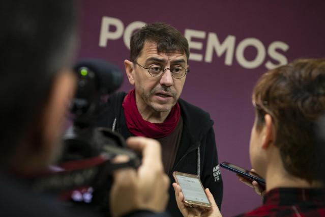 El profesor de la Universidad Complutense Juan Carlos Monedero en la Inauguración de la sede provincial de Podemos en Ciudad Real