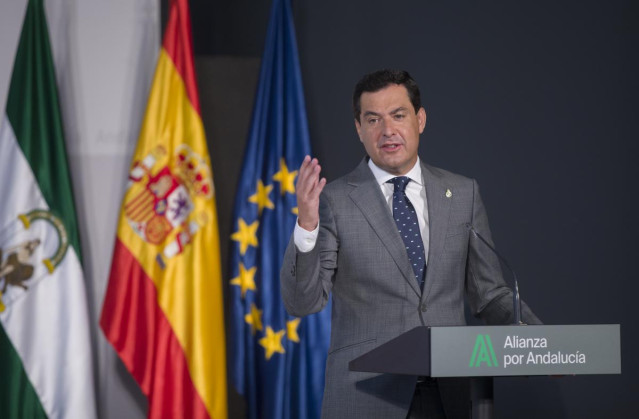 El presidente de la Junta de Andalucía, Juanma Moreno