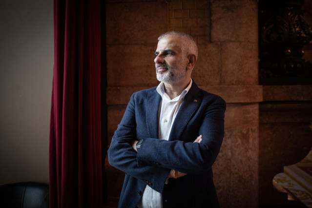 El presidente de Ciudadanos en el Parlamento catalán, Carlos Carrizosa, posa tras una entrevista para Europa Press, en Barcelona, Catalunya (España), a 30 de julio de 2020.