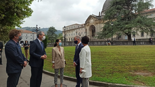 Urkullu a su llegada a la Basíllica de San Ignacio de Loiola.