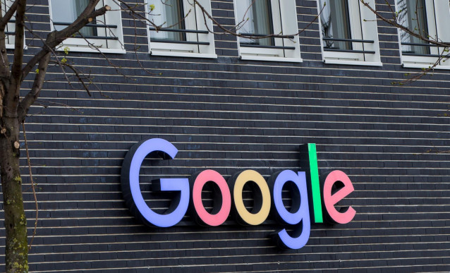 FILED - 08 April 2016, Bavaria, Munich: A general view of the Google logo on the facade of the building of the Google development center in Munich. Photo: Marc Müller/dpa