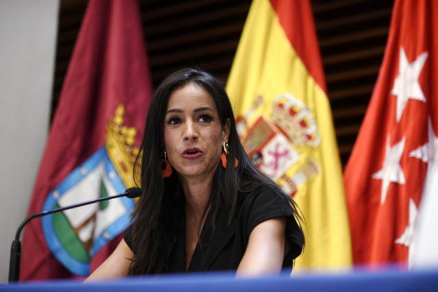 La vicealcaldesa de Madrid, Begoña Villacís, ofrece una rueda de prensa para informar de los acuerdos adoptados en la reunión de la Junta de Gobierno de la ciudad de Madrid, en el Ayuntamiento de Madrid (España), a 29 de julio de 2020.