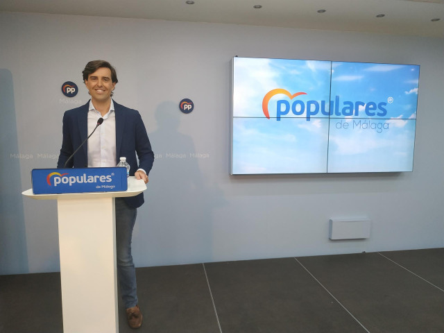 El vicesecretario de Comunicación del PP, Pablo Montesinos, en rueda de prensa en Málaga a 3 de agosto de 2020